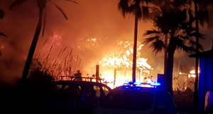 Incendio en Playa Padre (Marbella)